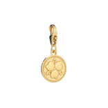 Lumoava Penny Charm, keltakullattua hopeaa