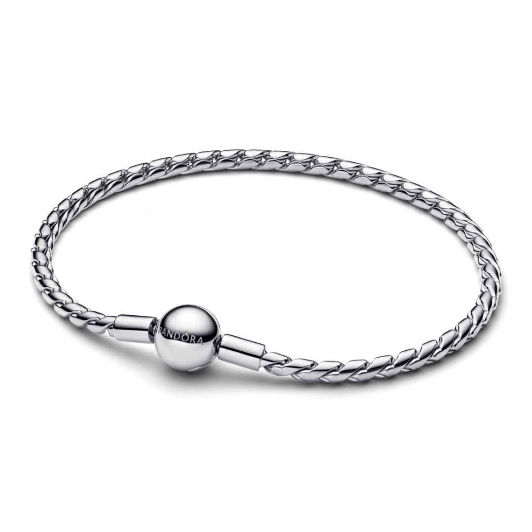 Pandora Moments Round Clasp Wing Chain rannekoru, hopea, 594028C00
