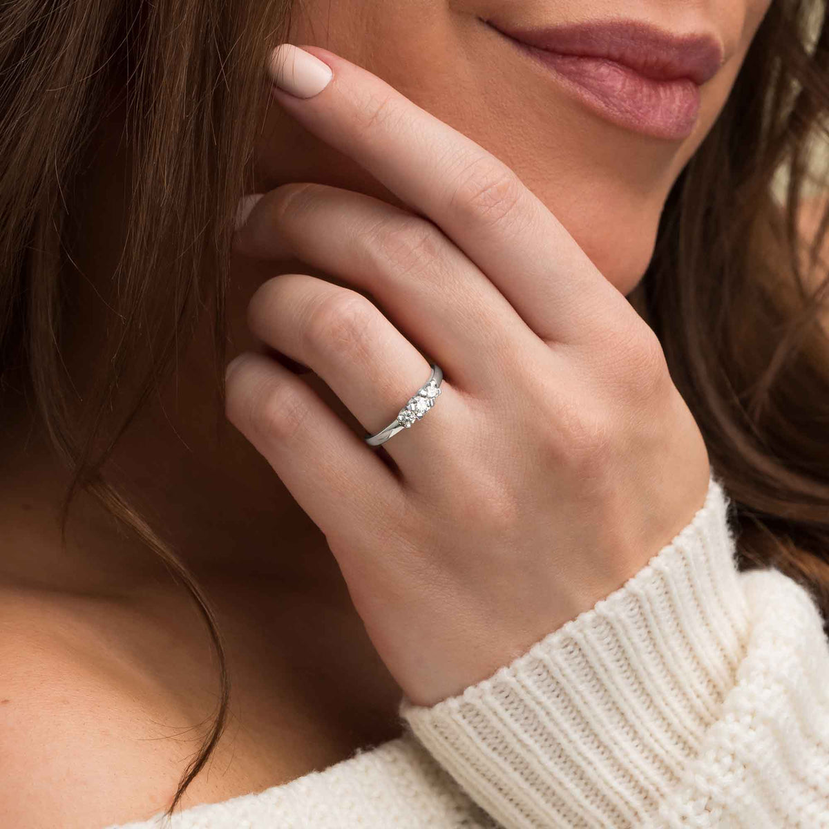 Silván Charlotte timanttisormus 0,34ct, 14K valkokultaa, Silván vihkisormukset
