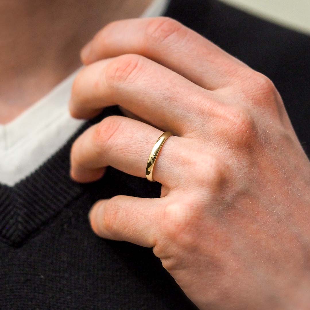 Silván kihlasormus 3mm puolipyöreä, 14K keltakultaa, Silván kihlasormukset - Silván - Laatukoru