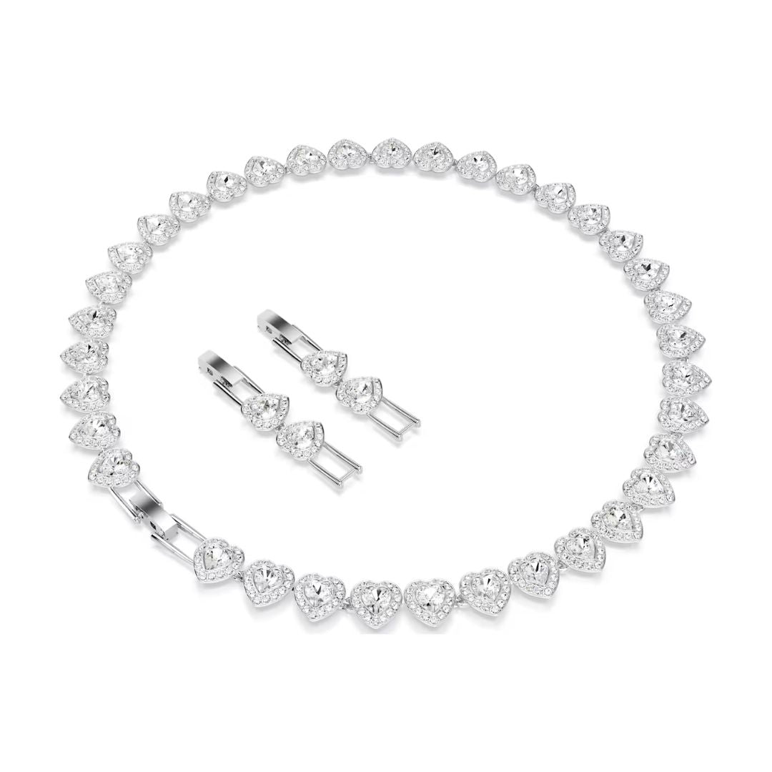 Swarovski x Ariana Grande Tennis Choker kaulakoru, vaalea metalli ja kirkkaat kristallit, 5720857