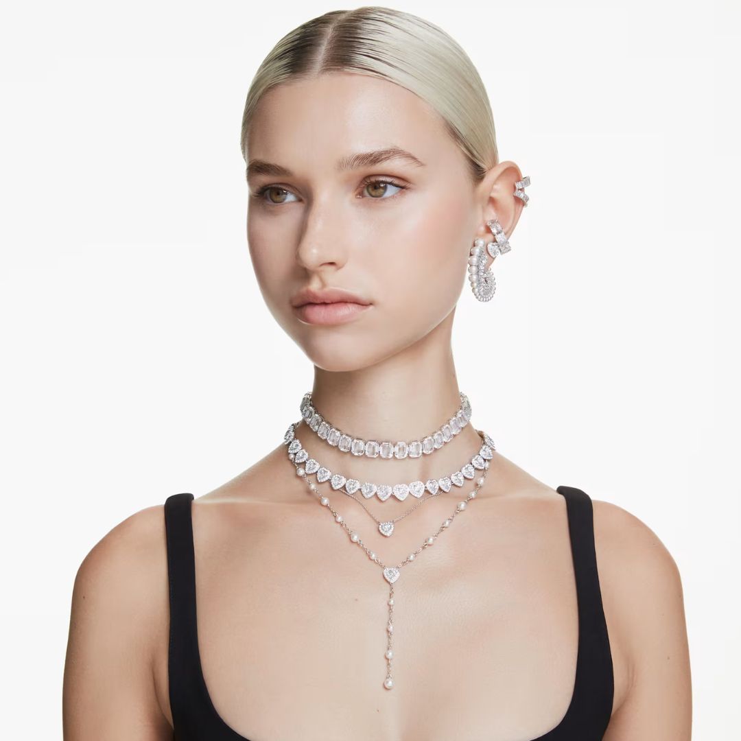 Swarovski x Ariana Grande riipus, vaalea metalli ja kirkkaat kristallit, 5720852