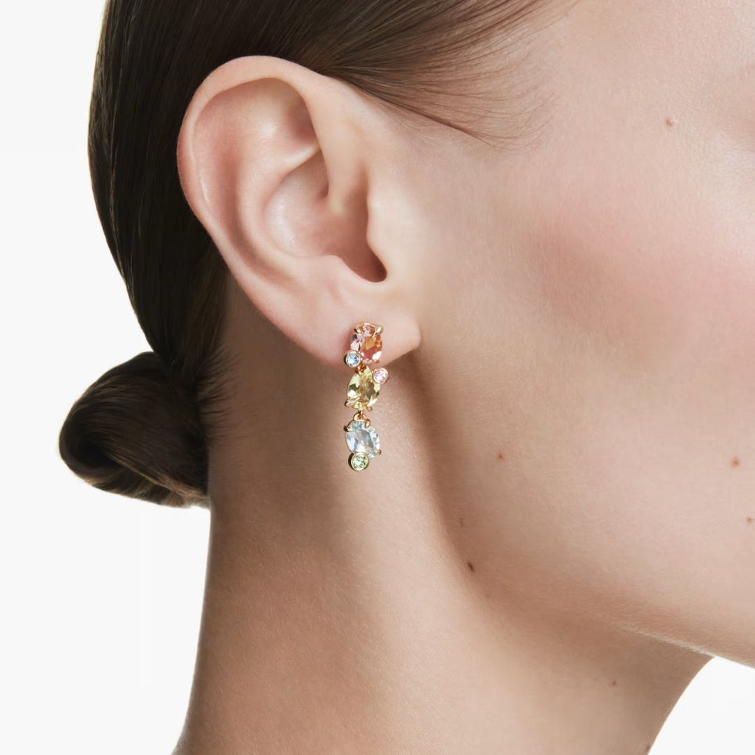 Swarovski Gema korvakorut, keltakullanväri ja eriväriset kristallit, 5714815