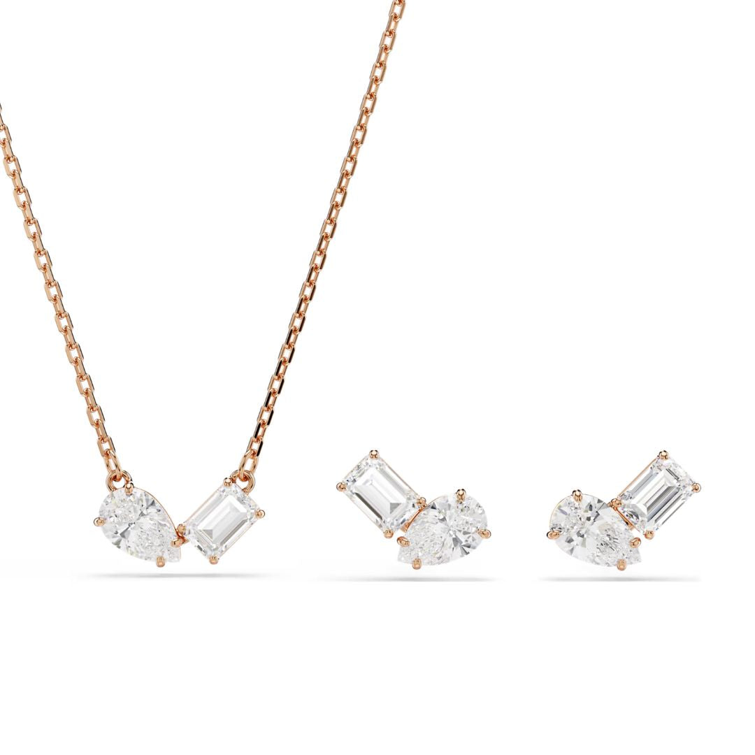 Swarovski Mesmera riipus ja korvakorut, ruusukullanväri ja kirkkaat kristallit 5734246