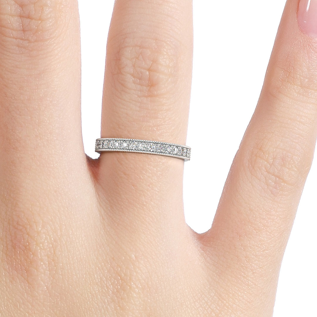 Silván timanttisormus 0,17ct, 14K valkokultaa, Silván timanttikorut - Silván - Laatukoru - sormus sormessa mallikuva
