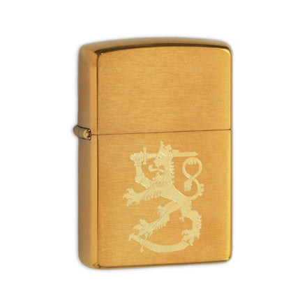 Zippo sytytin, Suomi Leijona, harjattu messinki - Zippo - Laatukoru