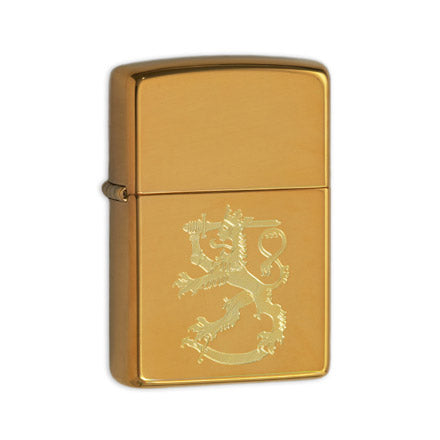Zippo sytytin, Suomi Leijona, kiiltävä messinki - Zippo - Laatukoru